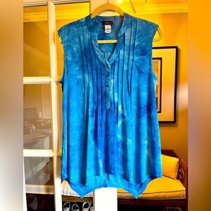 Blue Sleeveless Women's Top L